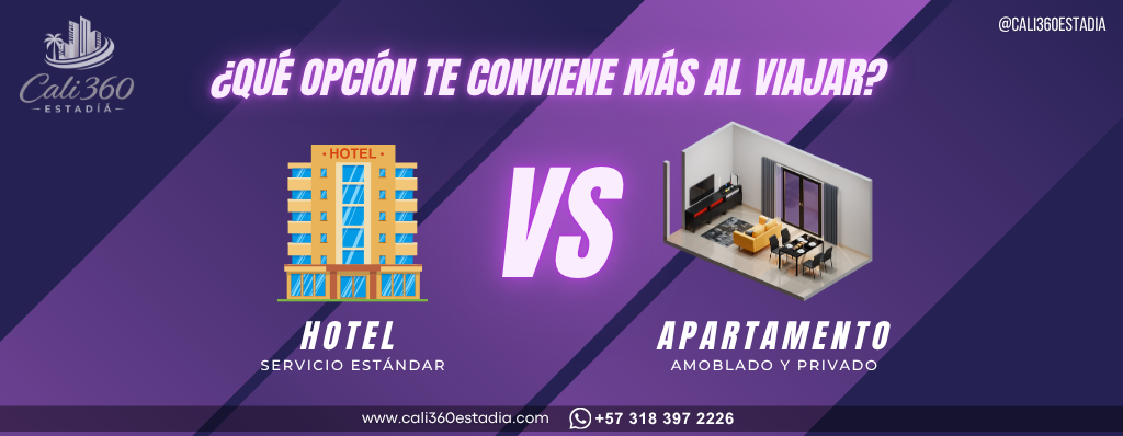 Hotel en Cali o apartamento privado: qué opción te conviene más al viajar